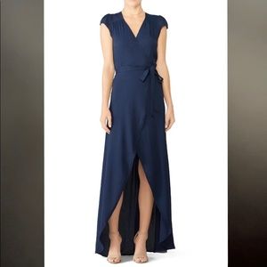 Reformation Chamomile wrap dress, size L, blue
